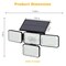 2pcs Solar Outdoor Lights, Remote Control Motion Sensor Outdoor Lights, Garage Lights, 4-Head Outdoor Yard Solar Flood Wall Lights